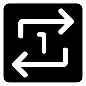Repeat One On Fill Icon from Rounded Fill - Material Symbols Set