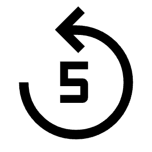 Replay 5 Fill Icon from Outlined Fill - Material Symbols Set