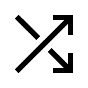 Shuffle Icon from Outlined Line - Material Symbols Set