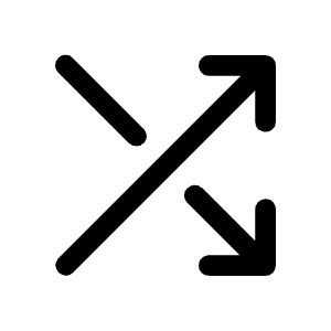 Shuffle Fill Icon from Rounded Fill - Material Symbols Set