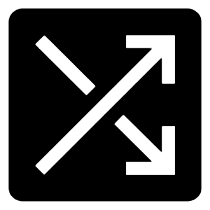 Shuffle On Fill Icon from Outlined Fill - Material Symbols Set