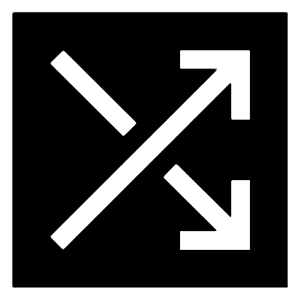 Shuffle On Fill Icon from Sharp Fill - Material Symbols Set