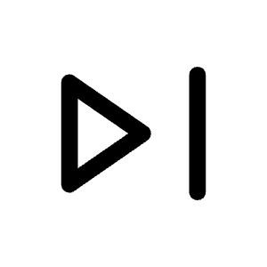 Skip Next Icon from Rounded Line - Material Symbols Set