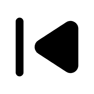 Skip Previous Fill Icon from Rounded Fill - Streamline Material Free Set