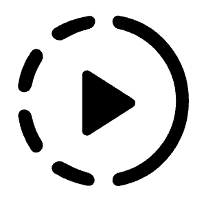 Slow Motion Video Icon from Rounded Line - Material Symbols Set