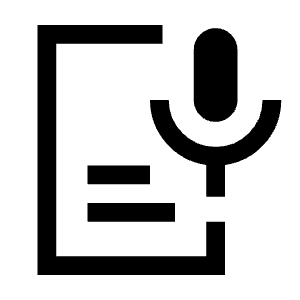 Speech To Text Fill Icon from Sharp Fill - Material Symbols Set