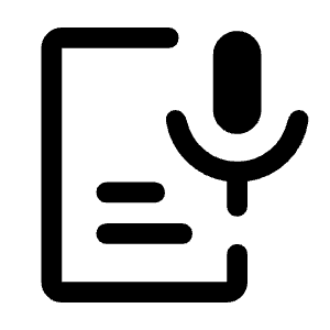 Speech To Text Fill Icon from Rounded Fill - Material Symbols Set