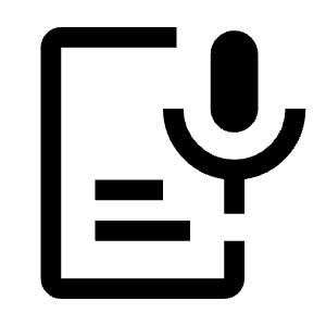 Speech To Text Fill Icon from Outlined Fill - Material Symbols Set
