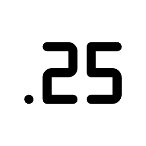 Speed 0 25 Fill Icon from Rounded Fill - Material Symbols Set