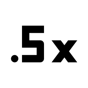 Speed 0 5x Icon from Outlined Line - Streamline Material Free Set