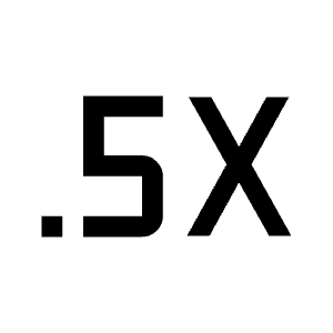 Speed 0 5x Fill Icon from Outlined Fill - Material Symbols Set