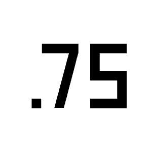 Speed 0 75 Fill Icon from Sharp Fill - Material Symbols Set
