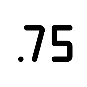 Speed 0 75 Icon from Rounded Line - Material Symbols Set