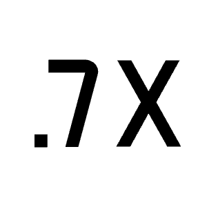 Speed 0 7x Icon from Outlined Line - Material Symbols Set
