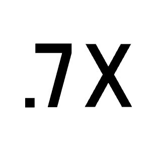 Speed 0 7x Fill Icon from Sharp Fill - Material Symbols Set