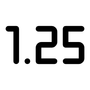 Speed 1 25 Icon from Rounded Line - Material Symbols Set