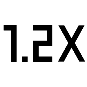 Speed 1 2x Fill Icon from Sharp Fill - Material Symbols Set