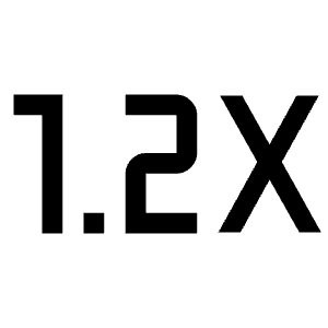 Speed 1 2x Icon from Outlined Line - Material Symbols Set