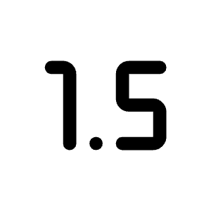 Speed 1 5 Fill Icon from Rounded Fill - Material Symbols Set