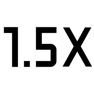 Speed 1 5x Fill Icon from Outlined Fill - Material Symbols Set