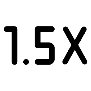 Speed 1 5x Icon from Rounded Line - Material Symbols Set