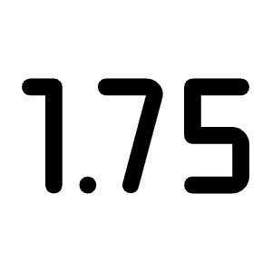 Speed 1 75 Fill Icon from Rounded Fill - Material Symbols Set