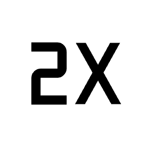 Speed 2x Icon from Outlined Line - Material Symbols Set