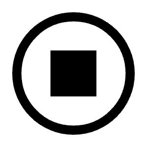 Stop Circle Icon from Sharp Line - Material Symbols Set