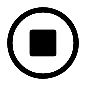 Stop Circle Icon from Rounded Line - Material Symbols Set