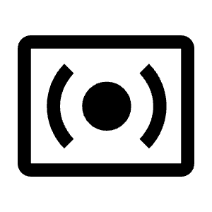 Surround Sound Icon from Outlined Line - Material Symbols Set