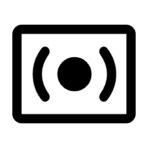 Surround Sound Icon from Rounded Line - Material Symbols Set