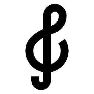 Treble Clef Icon from Material Pro Line Set