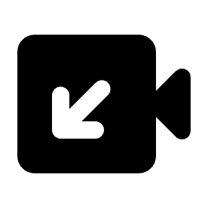 Video Call Incoming Fill Icon from Rounded Fill - Streamline Material Free Set