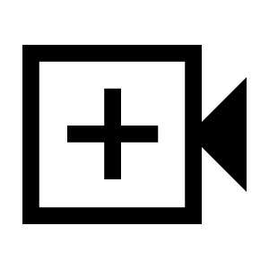Video Call Icon from Sharp Line - Material Symbols Set