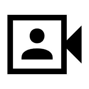 Video Camera Front Icon from Sharp Line - Material Symbols Set