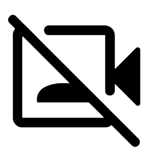 Video Camera Front Off Icon from Rounded Line - Material Symbols Set