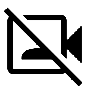 Video Camera Front Off Icon from Outlined Line - Material Symbols Set