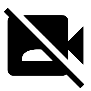 Video Camera Front Off Fill Icon from Outlined Fill - Material Symbols Set