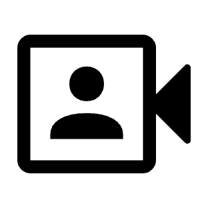 Video Camera Front Icon from Rounded Line - Material Symbols Set