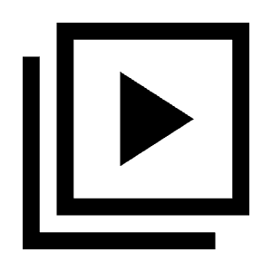 Video Library Icon from Sharp Line - Material Symbols Set