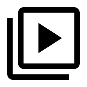 Video Library Icon from Outlined Line - Material Symbols Set
