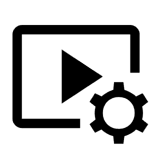 Video Settings Fill Icon from Outlined Fill - Material Symbols Set