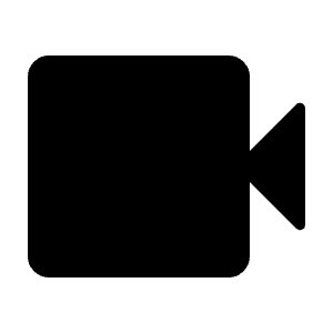 Videocam Fill Icon from Rounded Fill - Material Symbols Set