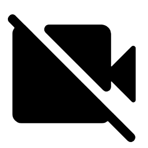 Videocam Off Fill Icon from Rounded Fill - Material Symbols Set