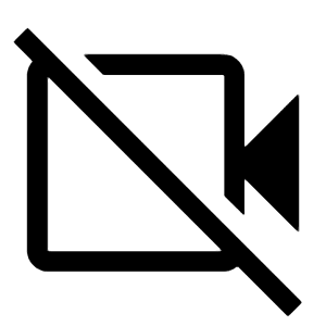 Videocam Off Icon from Outlined Line - Material Symbols Set