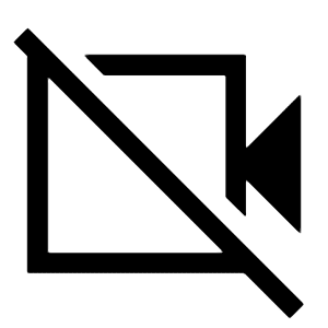 Videocam Off Icon from Sharp Line - Material Symbols Set