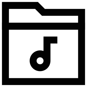 Archive Music Icon from Atlas Line Set