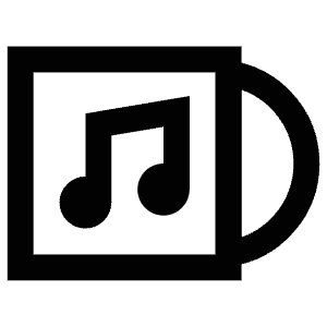 Music Album Icon from Atlas Line Set