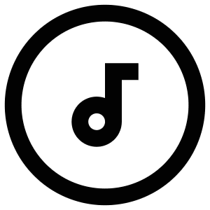 Music Note Circle Icon from Atlas Line Set