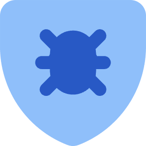 Bug Antivirus Shield Icon from Core Flat Set